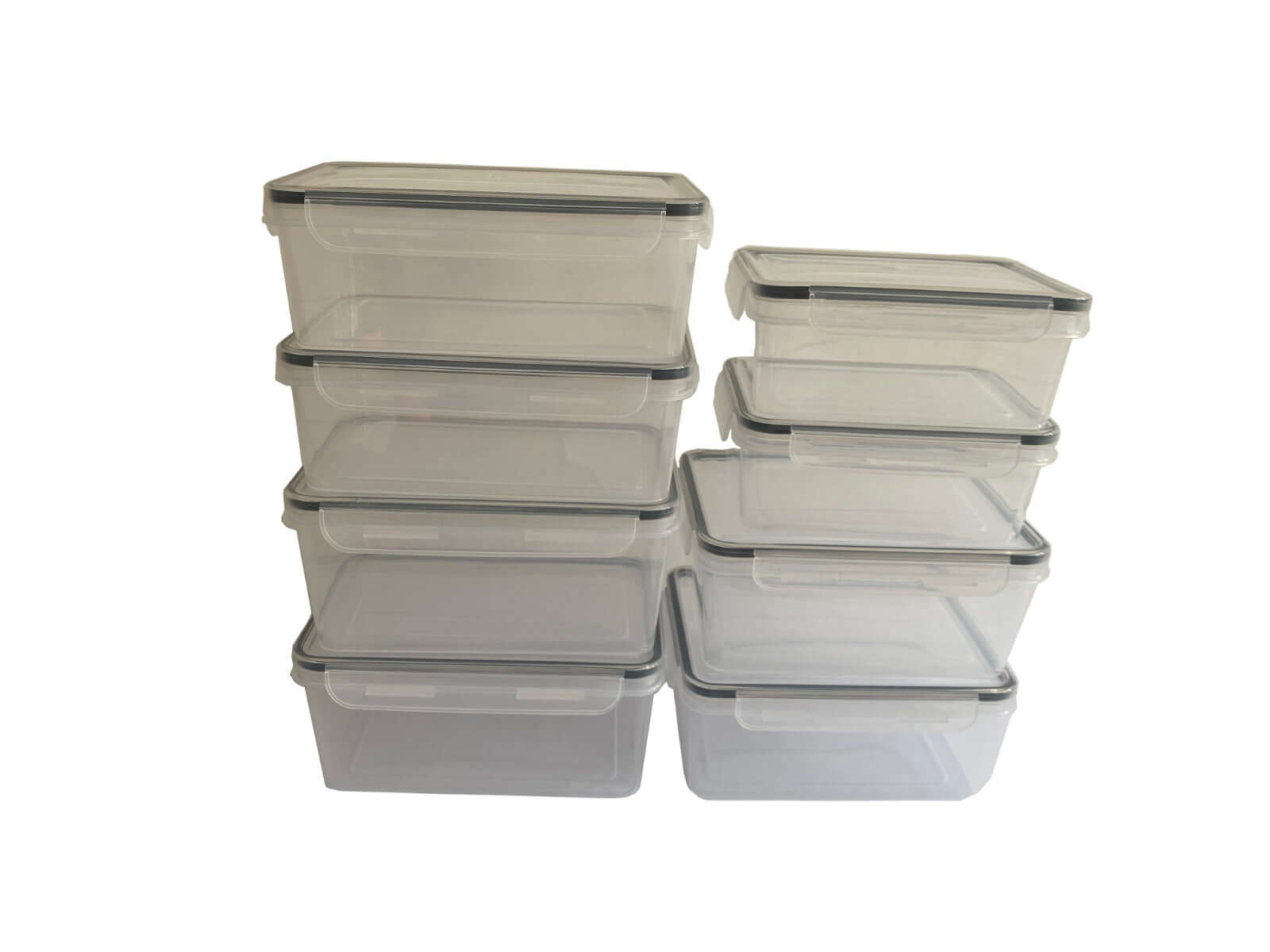Melzware 8 Piece Airtight Plastic Food Storage Container Set