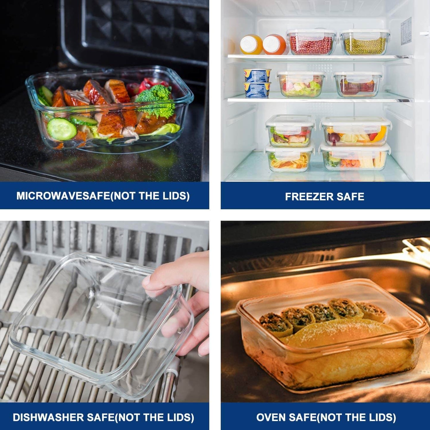 12 Piece Glass Food Storage Containers