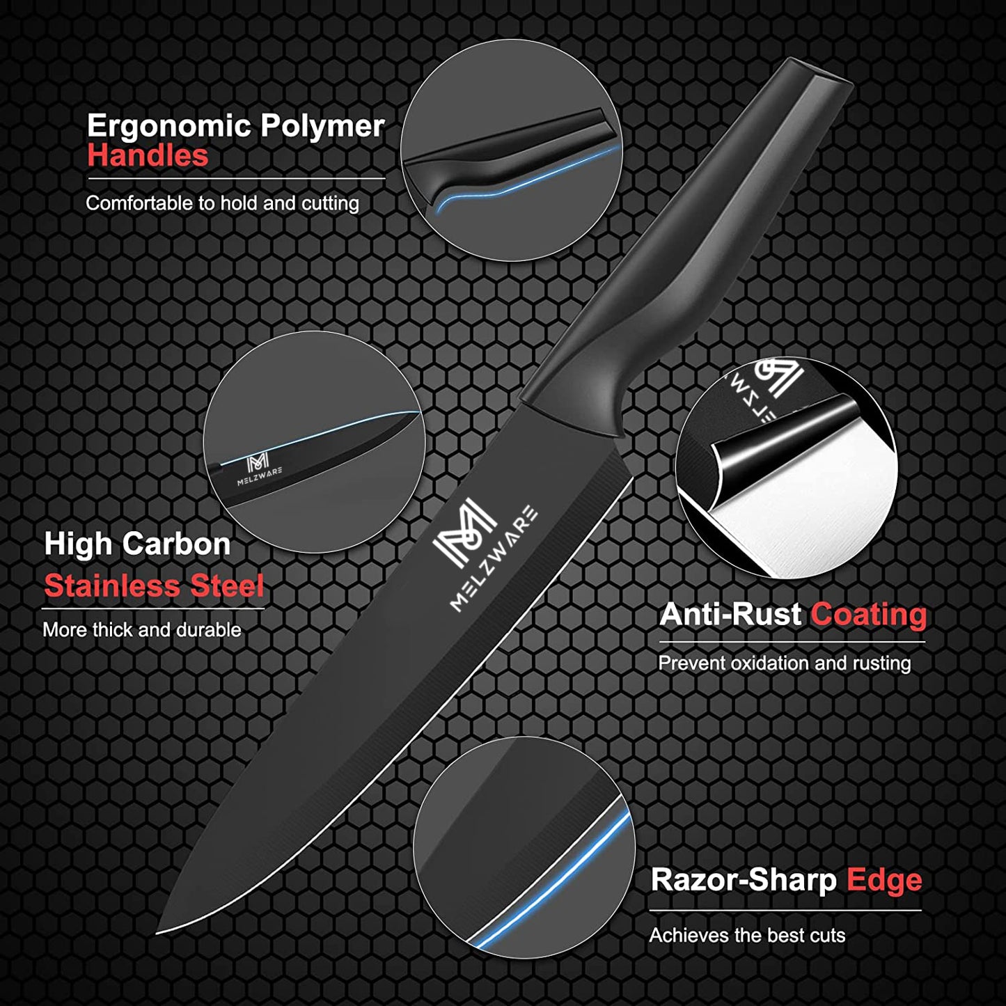 18 Piece Kitchen Knife Set