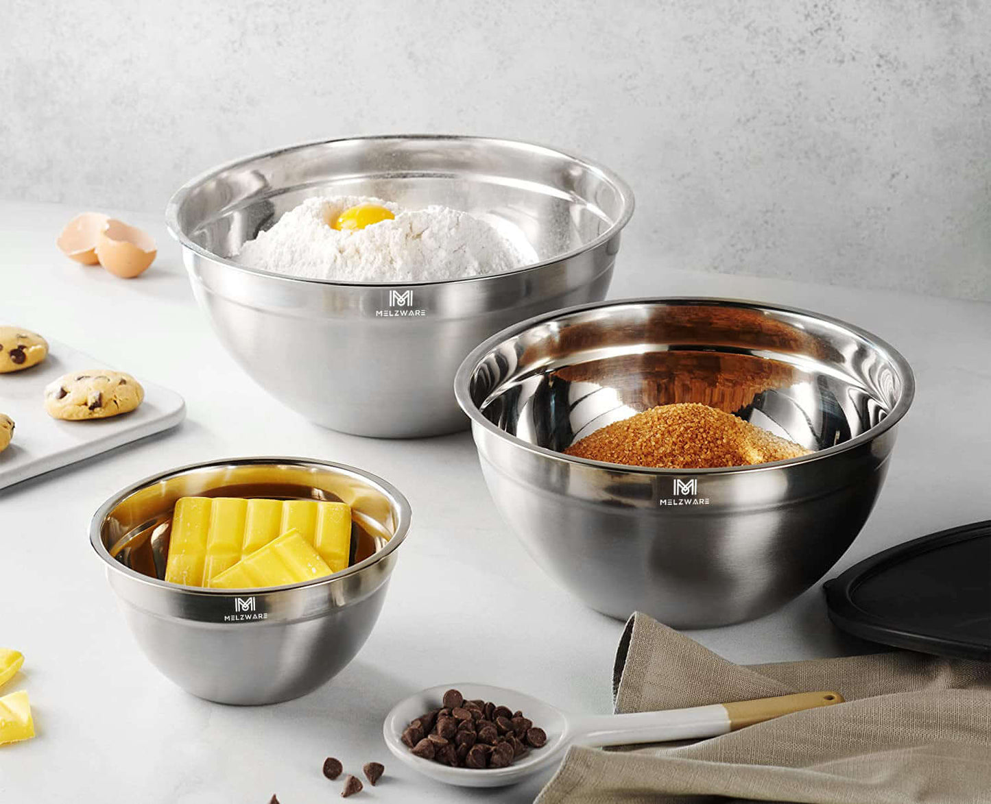 15 Piece Stainless Steel Mixing Bowls