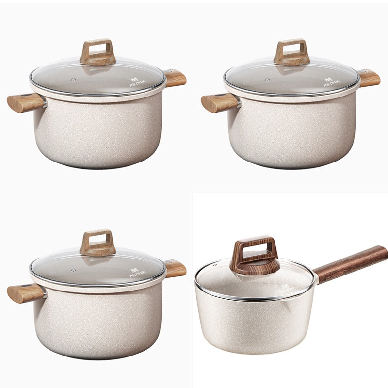 Melzware - Granite Non - Stick 8 Piece Pot set