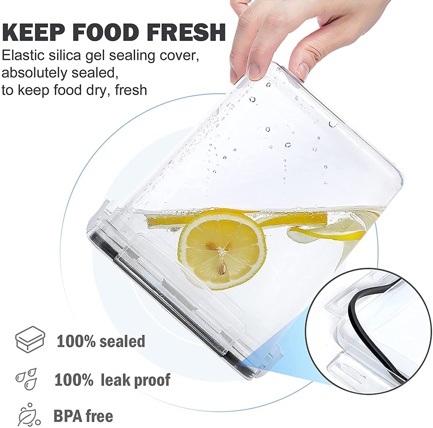 Melzware - 4 Piece Tall Airtight Food Storage Container Set - Melzware