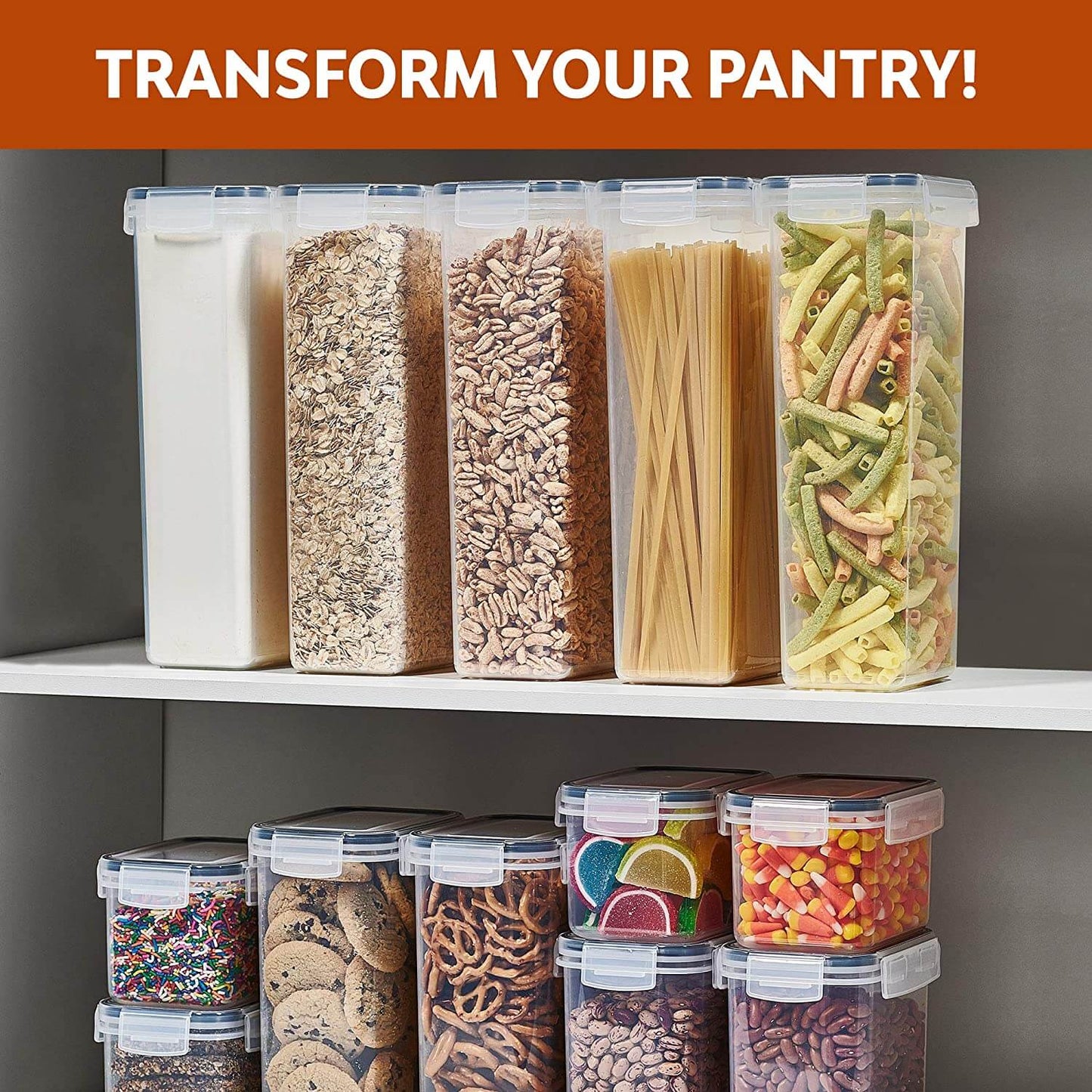 24 piece pantry organisation containers