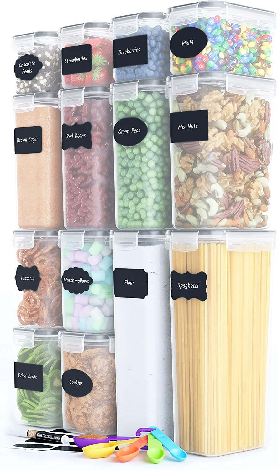 Melzware - Airtight Food Storage Container Set (14 Pieces). - Melzware