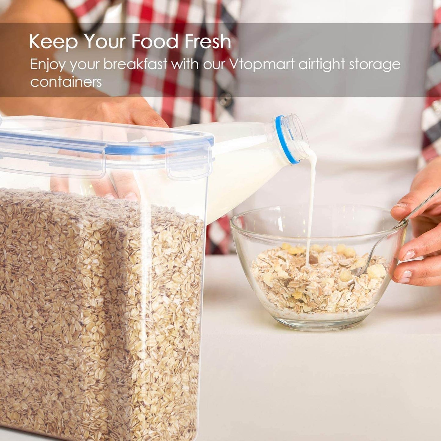 Melzware - Airtight Cereal Containers Storage Set (4 Piece) - Melzware