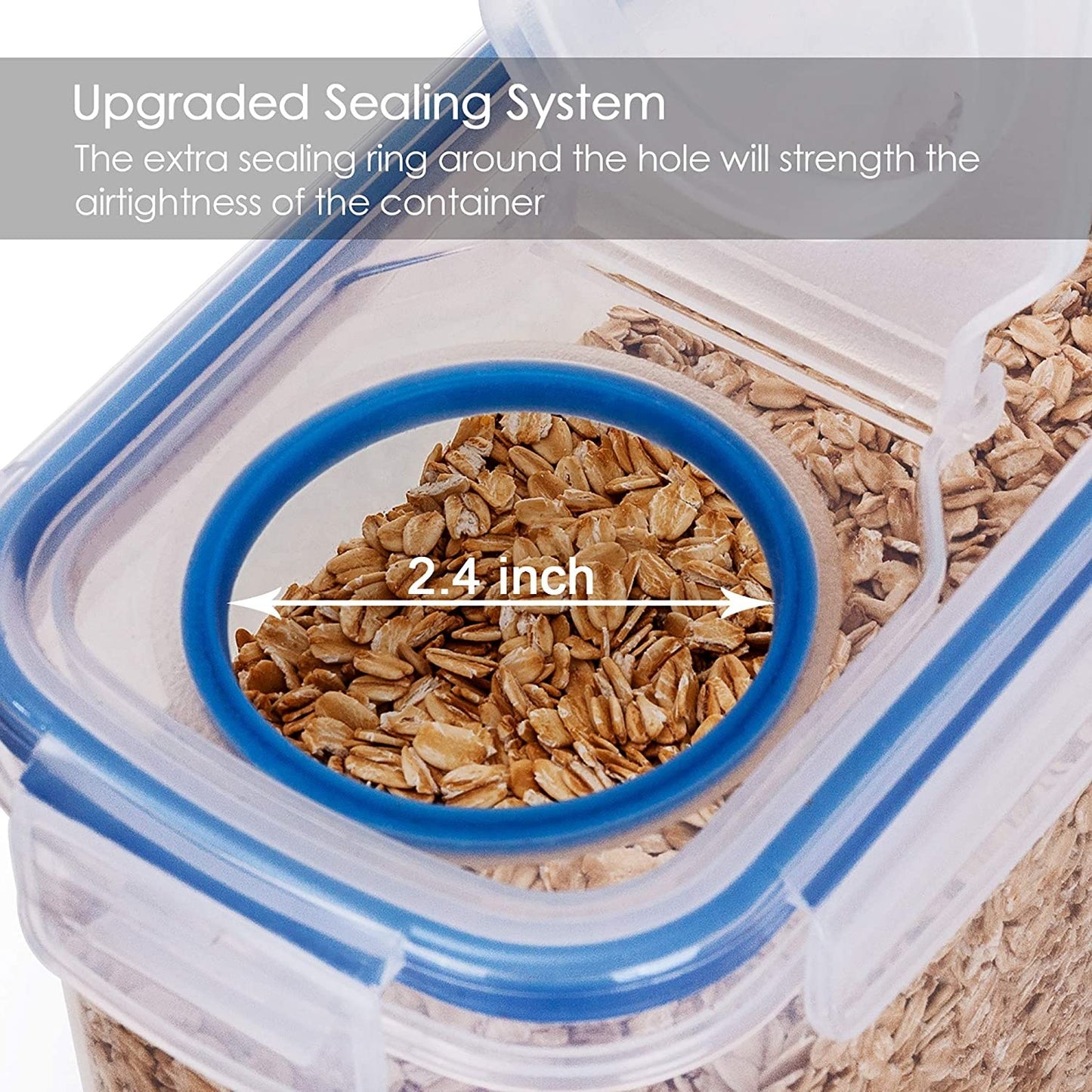 Melzware - Airtight Cereal Containers Storage Set (4 Piece) - Melzware