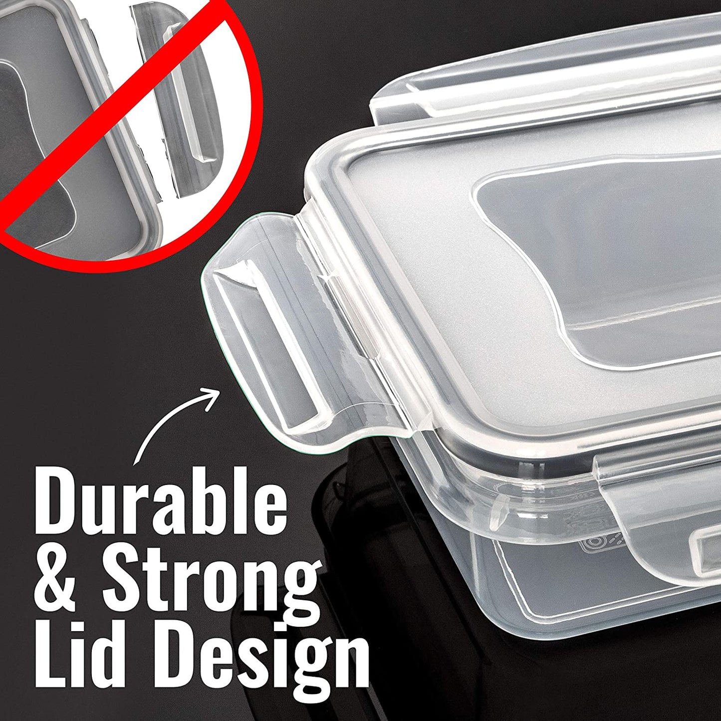 Melzware - 24 Piece Airtight Plastic Food Storage Container Set