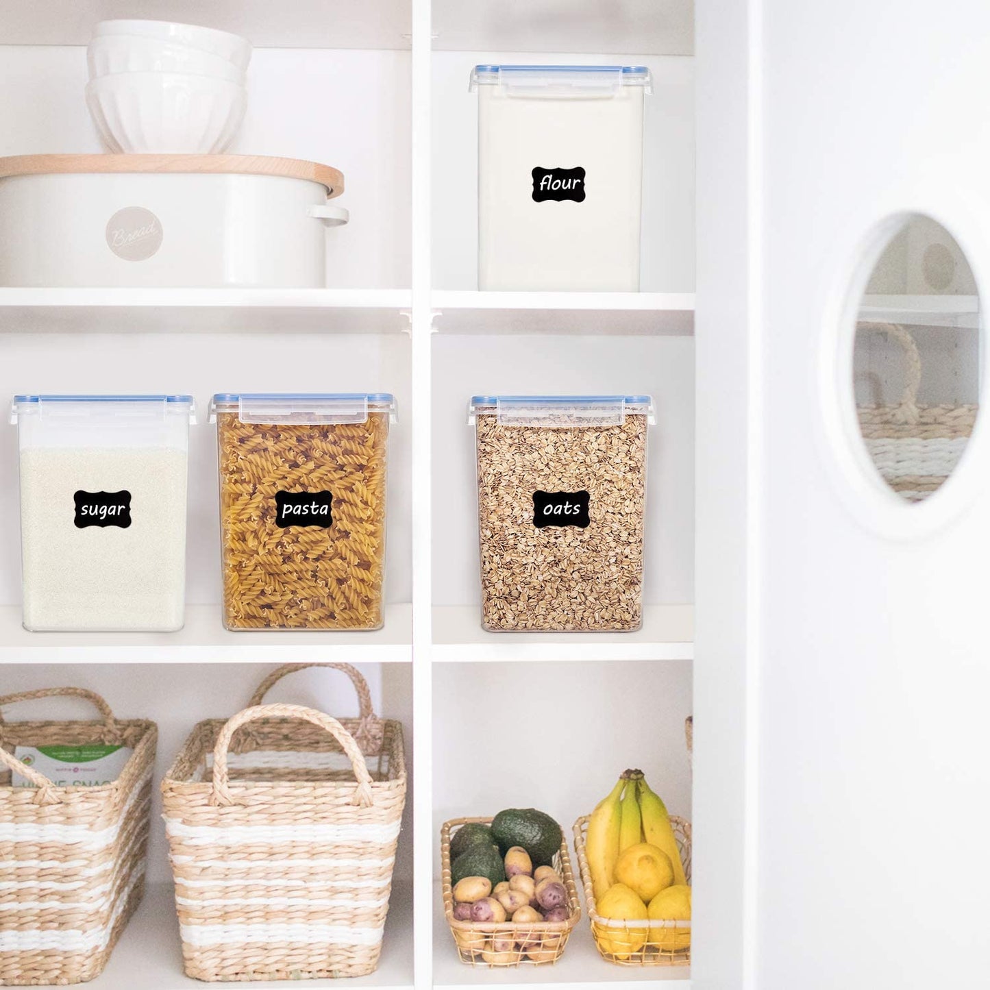 Melzware - 4 Piece Large Airtight Food Storage Container Set - Melzware
