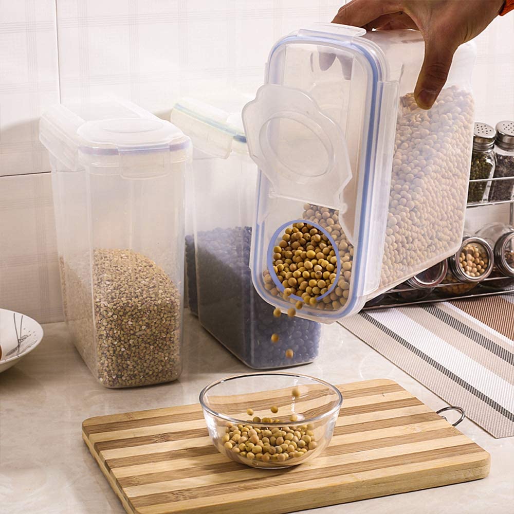 Melzware - Airtight Cereal Containers Storage Set (4 Piece) - Melzware