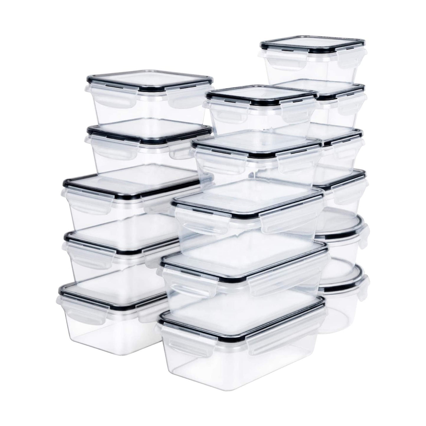 16 Piece Airtight Plastic Meal Prep/Storage Containes