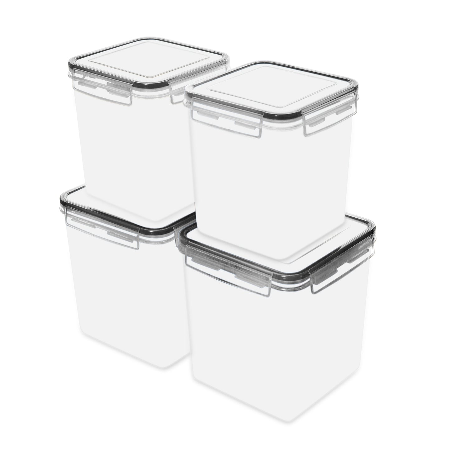 Melzware - 4 Piece Large Airtight Food Storage Container Set - Melzware