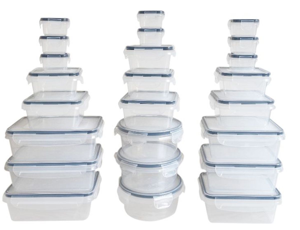 Melzware 24 Piece Airtight Plastic Food Storage Container Set