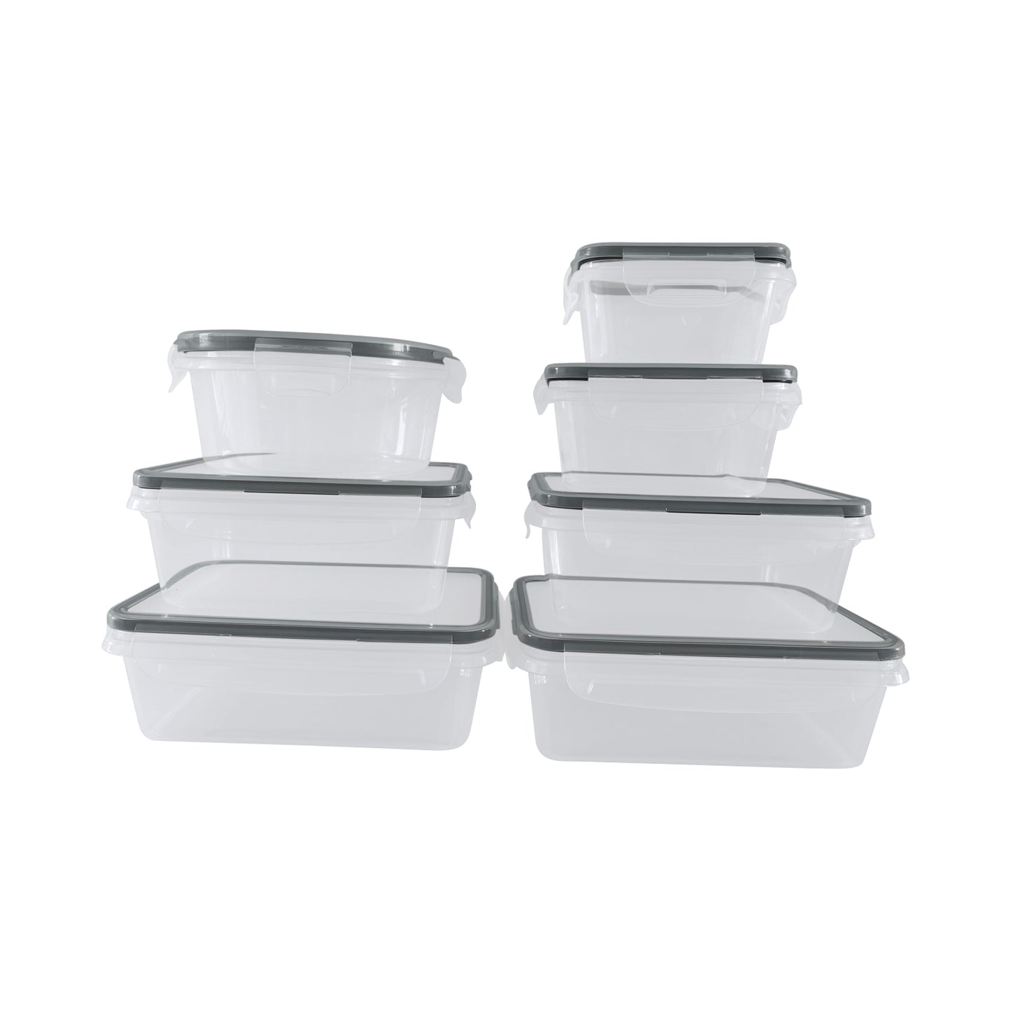 Melzware - 7 Piece Airtight Plastic Food Storage Container Set - Melzware
