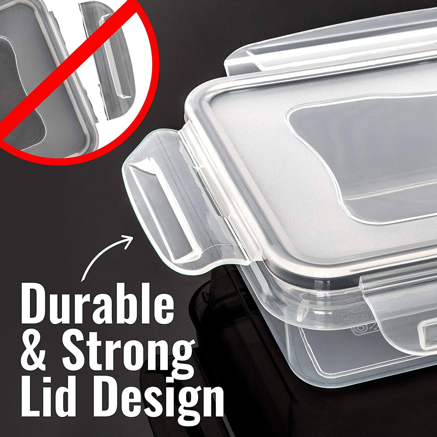 8 Piece Airtight Plastic Meal Prep/Storage Containers