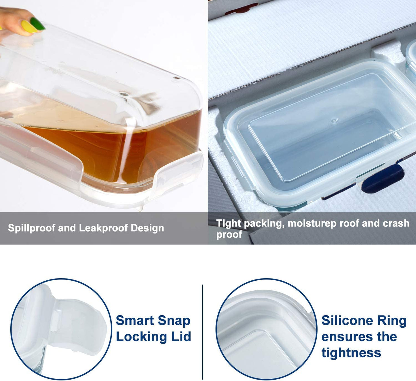 12 Piece Glass Food Storage Containers