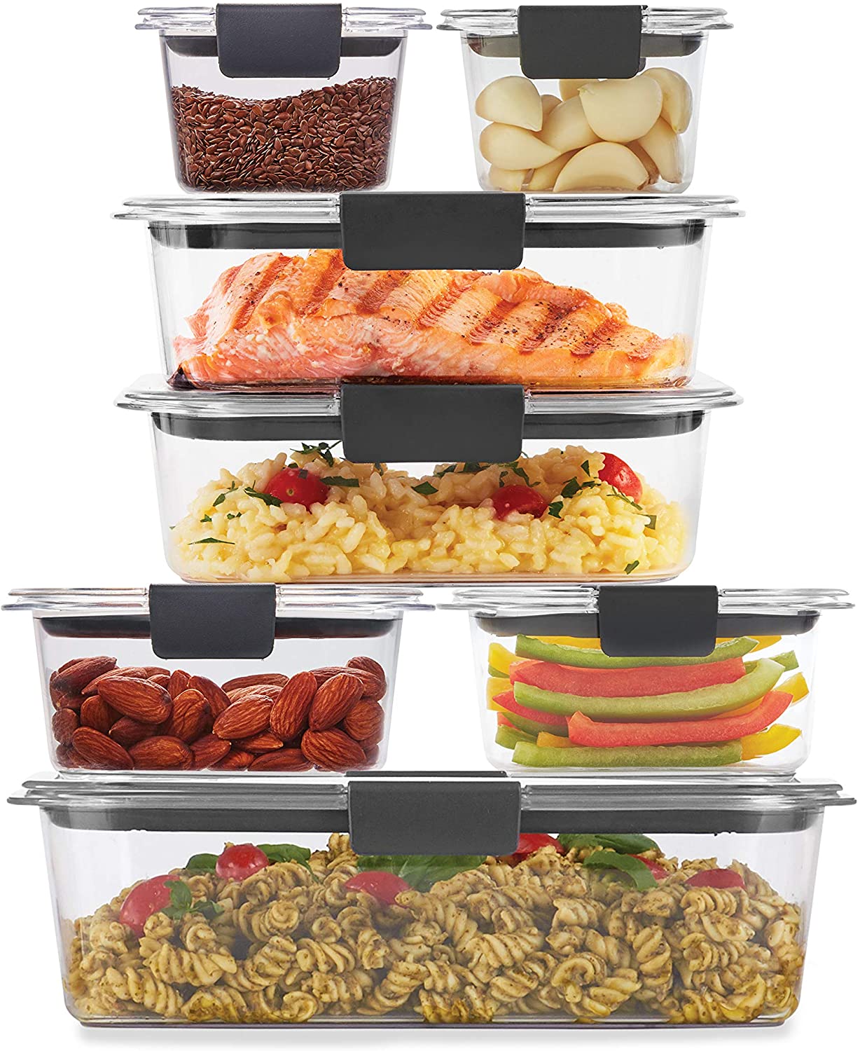 7 Piece Clear Airtight meal Prep/ Storage Container
