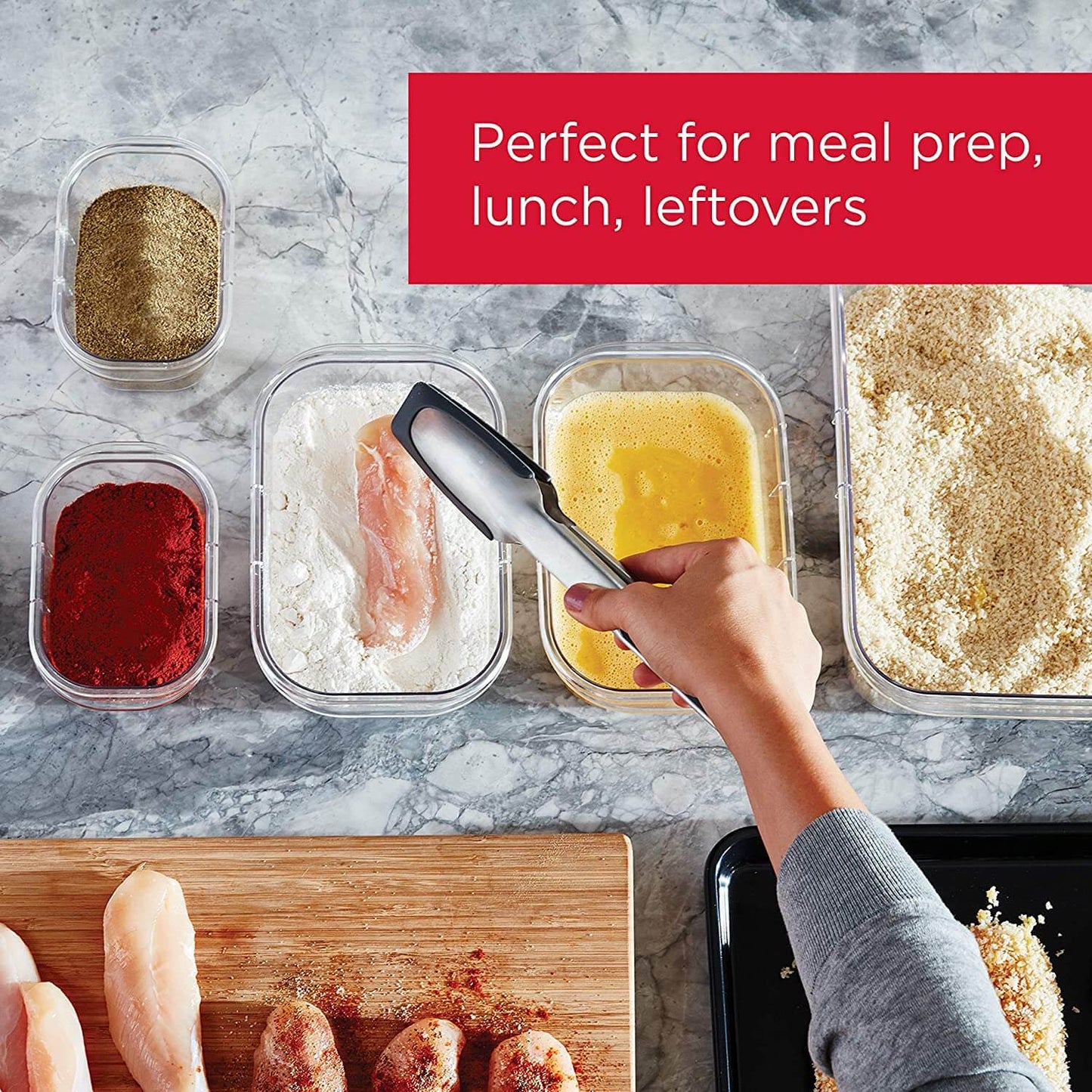 7 Piece Clear Airtight meal Prep/ Storage Container