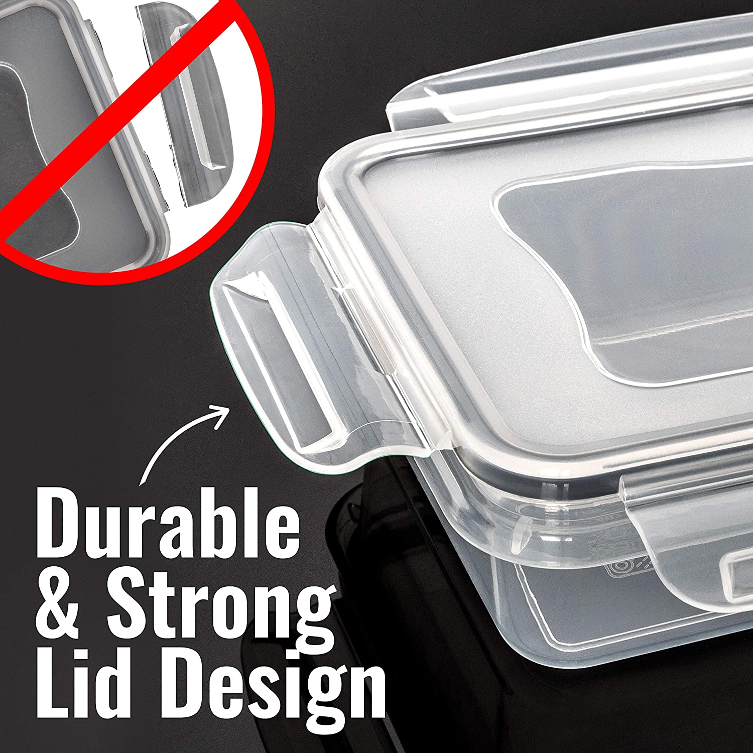 Melzware - 7 Piece Airtight Plastic Food Storage Container Set - Melzware