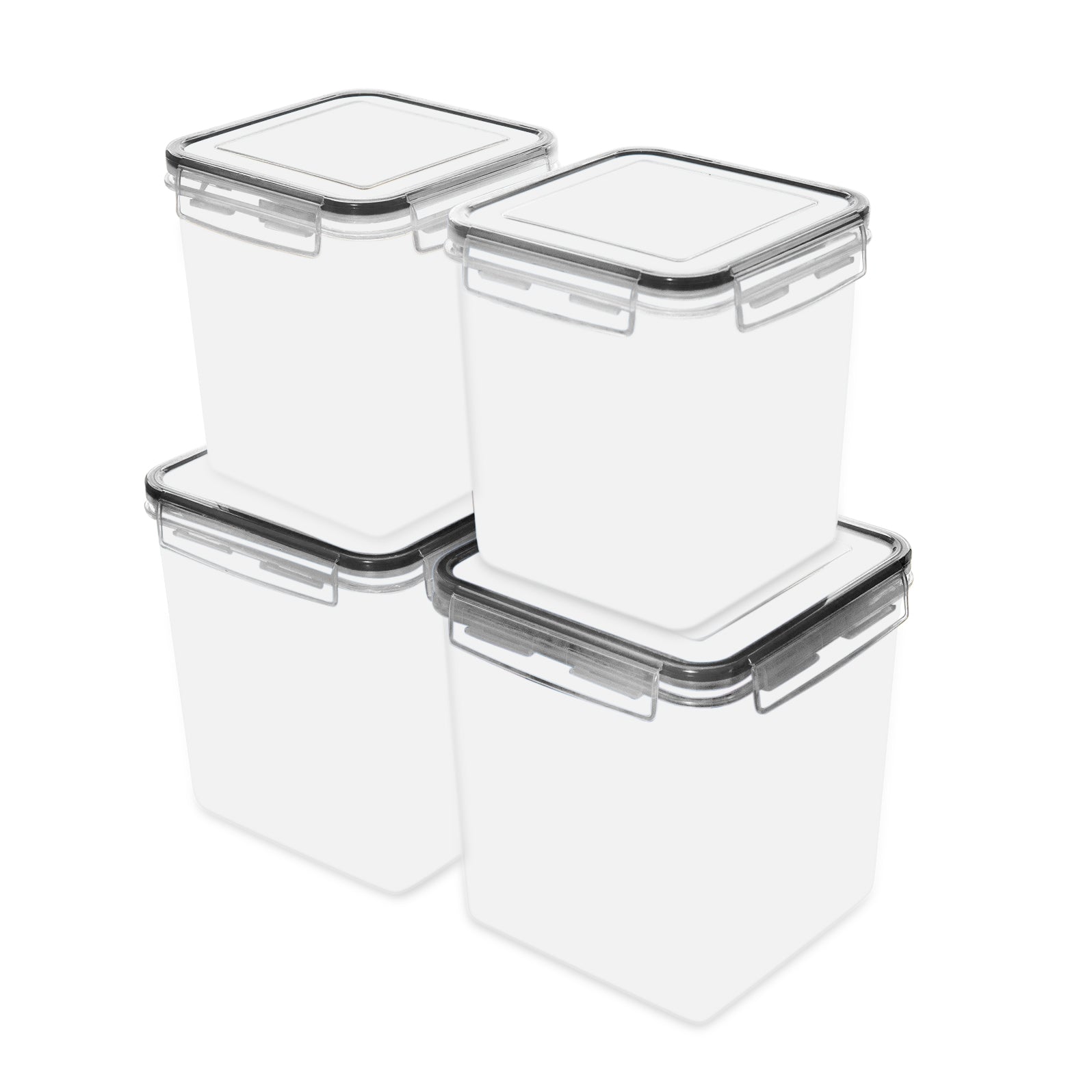 Melzware - 4 Piece Large Airtight Food Storage Container Set - Melzware