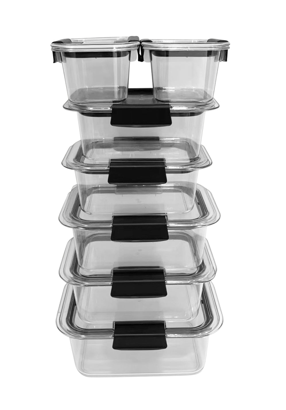 7 Piece Clear Airtight meal Prep/ Storage Container