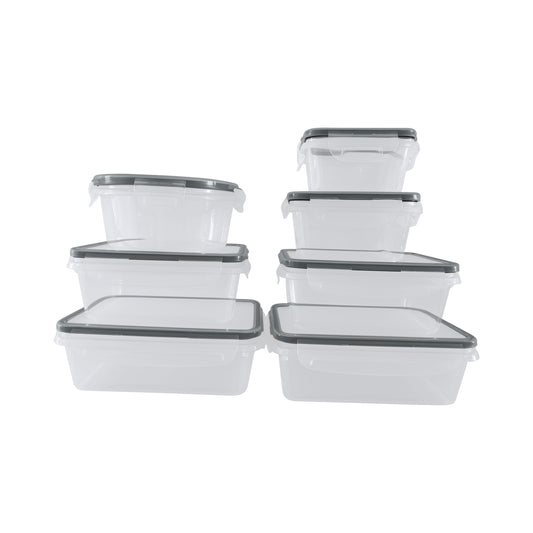 Melzware - 7 Piece Airtight Plastic Food Storage Container Set - Melzware